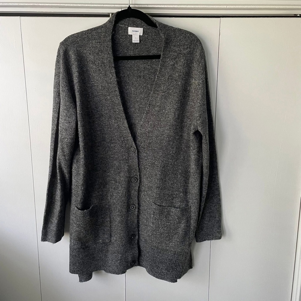 Old Navy Grey Cardigan Large